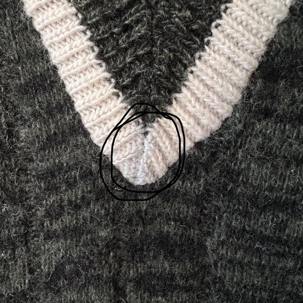 Milwaukee Knits Vintage 50s 60s  Sz M Wool Orlon Sweater Pockets Cricket Vneck - Picture 12 of 15